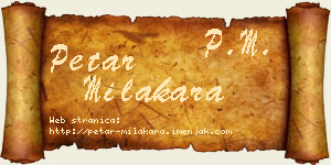 Petar Milakara vizit kartica